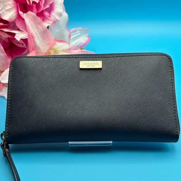 kate spade Handbags - Kate Spade Navy Blue Zip Around Wallet